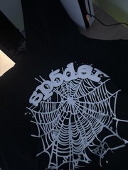 Spider Unisex Black Spiderweb Graphic Print T-Shirt One Size Regular Fit