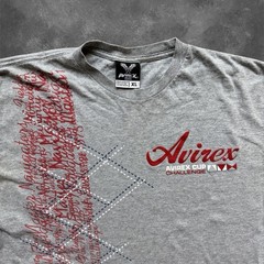 Avirex Cup Challenge Gray Graphic Tee – Y2K Streetwear – Size XL