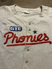 Vintage GTE Phillies Baseball Jersey Sz XL Telephone Mobile Wireless 90s Bike