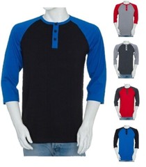 Styllion Big and Tall – Mens Raglan Henley Baseball Shirts – Heavy Weight – RHQS