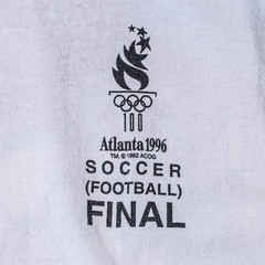 Vintage 1996 Olympics Soccer Shirt Large Final Kick To Athens Georgia Tee 90s