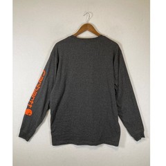 Workwear Carhartt Mens Medium Gray Long Sleeve Graphic Logo T-Shirt TK0231-M