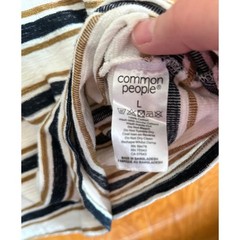 Common People Striped Textured Knit T-Shirt Men’s L