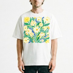 Groovy Floral Daisy T-Shirt Colorful Botanical Wildflower Nature Spring Tee