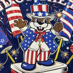 Bucees T-Shirt 4th Of July Land Of The Free Home Of The Beaver 2024 M Buc-ee’s