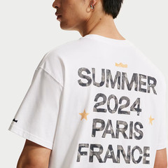 Nike T Shirts Men’s White Crew Neck Moderate IH8582-100 Size