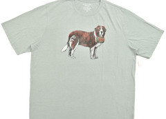 Lucky Brand Men’s St. Bernard Dog Tee Short Sleeve Gray Crew Neck Size 3XLT NEW