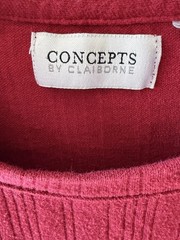 Claiborne Concepts – Men’s XXL Red Short Sleeve Shirt