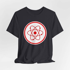 Red Atomic Radiation Symbol T-Shirt | Science Physics Graphic Tee Shirt
