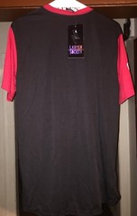 Lavish Society Men’s XL Metallic Foil Print Red Racing Jersey Shirt T-Shirt NWT