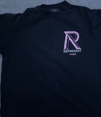 Represent Men’s Black Short Sleeve Shirt Size L Made In USA