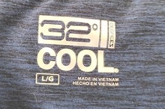 32 Degrees Cool Large T-Shirt Blue Crew Neck Short Sleeve Stretch