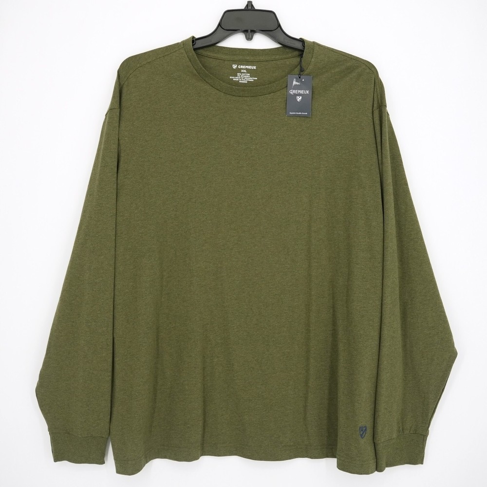 Cremieux Men’s Long Sleeve Shirt XXL Olive Heather Solid Stretch NWT