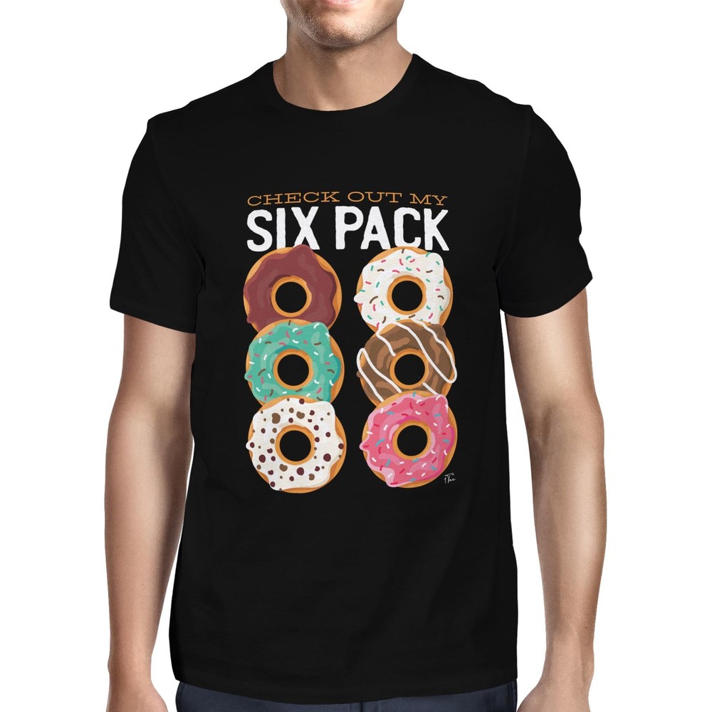 1Tee Mens Check Out My Six Pack Donut Lover T-Shirt