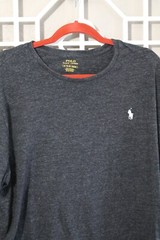 Ralph Lauren Shirt Mens XL Gray White Pony Casual Preppy Comfort Men