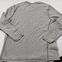Tommy Bahama Reversible Shirt Mens Large Gray Waffle Knit Cotton Long Sleeve Tee