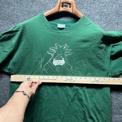 Hanes Night League T Shirt Mens XL Green Vintage 90 Basketball Single Stitch USA