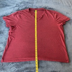 Alfani Men’s Split V-Neck Short Sleeve Red Shirt 3X