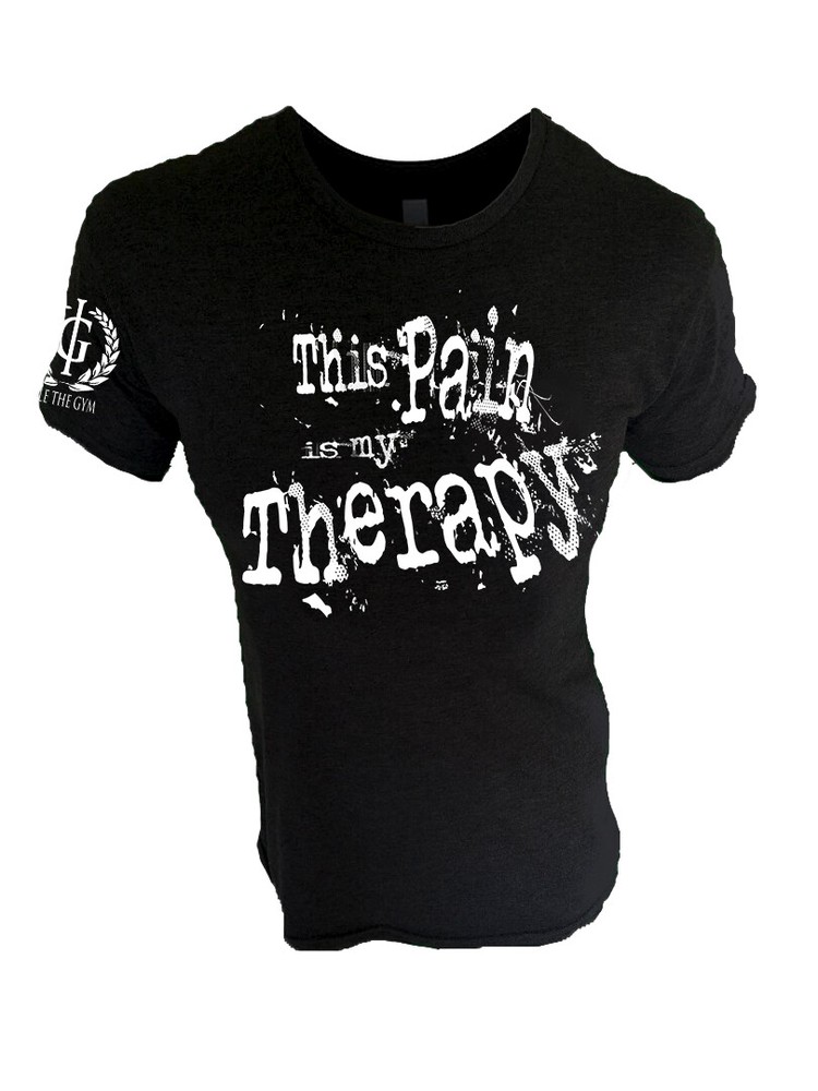 Iron Gods This Pain Is My Therapy T-Shirt Workout Weightlifting Bodybuilding Gym