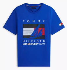 New! Genuine Tommy Hilfiger “USA Sail GP Team” Men’s T-Shirt Royal Blue XL