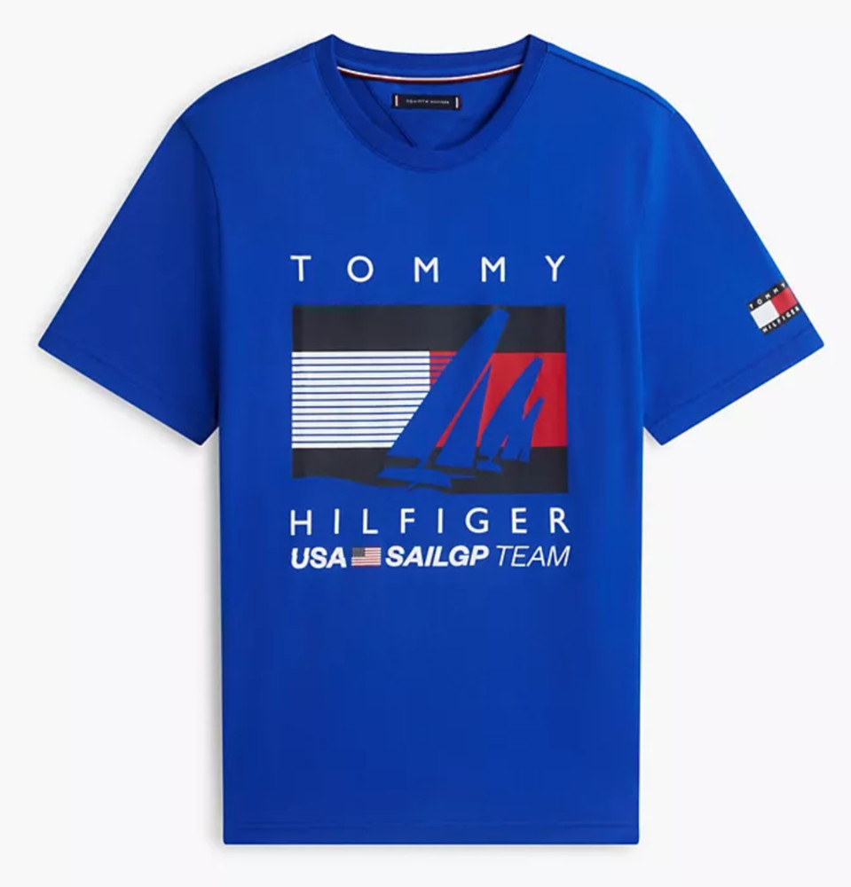 New! Genuine Tommy Hilfiger “USA Sail GP Team” Men’s T-Shirt Royal Blue XL