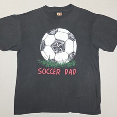 Vintage Soccer Dad Shirt Mens Large Black Football Outdoor Sports Art TSI