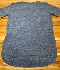 Royce Brand Mens T-Shirt XL Gray Peace Love USA Flag Scallop Hem Longline Grunge