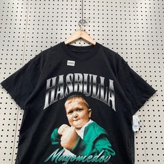 NEW UFC Hasbulla Shirt Mens Medium Black Short Sleeve Magomedov NWT 21×27.5