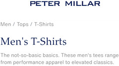 NEW PETER MILLAR, MENS SIZE XL, LAVA WASH ‘CLAY ROSE’ POCKET T-SHIRT-MSRP $65.00