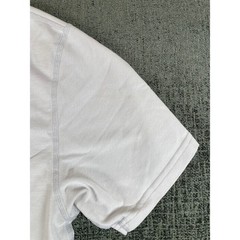 BYLT Basics Drop Cut Lux Short Sleeve White Tee Shirt Mens Medium Curved Hem