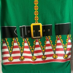 Holiday Time Men’s Elf Graphic Print T-Shirt Ugly Christmas Holiday Small 34-36