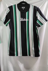 Hollister Must-Have Collection Tshirt Vertical Striped Black Green Mens Medium