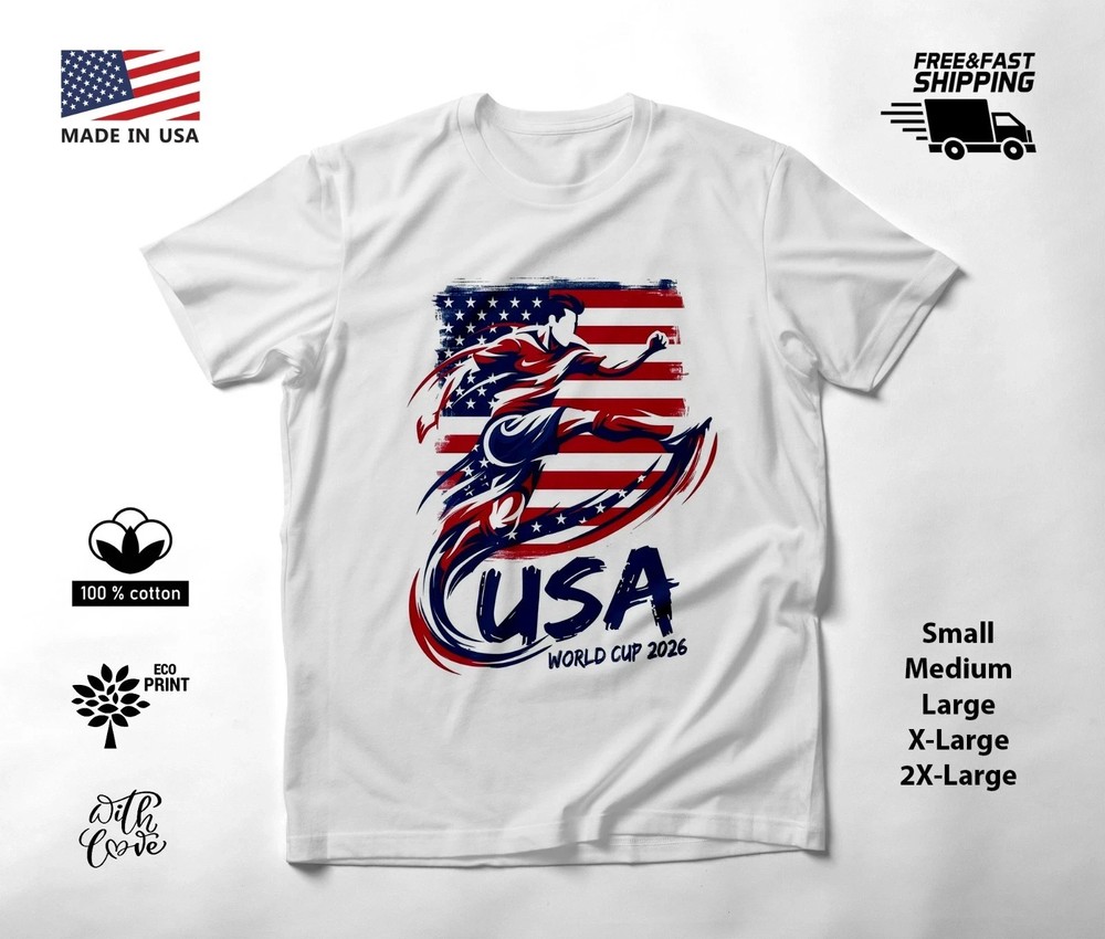 USA – NEW United States World Cup 2026 Football Soccer Fans T-Shirt Tee Shirt