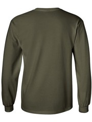 Athletic ARMY Long Sleeve T-Shirt in military green – Adult Small to 3X-Large
