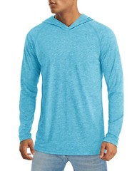 UPF 50+ Men’s Sun Block Hoodie Long Sleeve UV Shirts Quick Dry Performance Tops