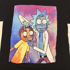 Rick And Morty T-Shirt Mens Small TV Show Adult Swim Hippie Psychedelic Art USA