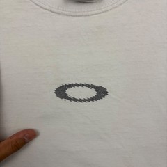 90s Vintage Oakley Software T-Shirt Mens Medium White Center Hit Saw Logo Skater
