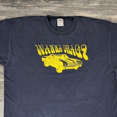 VTG “Want To Drag” Hot Rod Men’s XL Anvil Tag Shirt Early 90s Late 80s