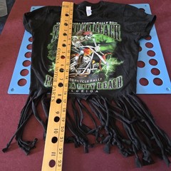 13th Thunder Beach Bike Week Panama City Beach T-Shirt Black Motorcyle Size S