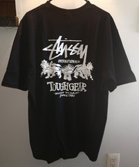RARE STÜSSY Tough Gear International tee NEW w TAGS size XL Lion Judah Rastafari