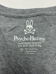 Psycho Bunny T-Shirt Mens 5 Gray Short Sleeve V-Neck Pima Cotton Regular Fit