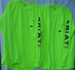 2 Ariat Rebar Heat Fighter long sleeve work T-shirts both men’s size large