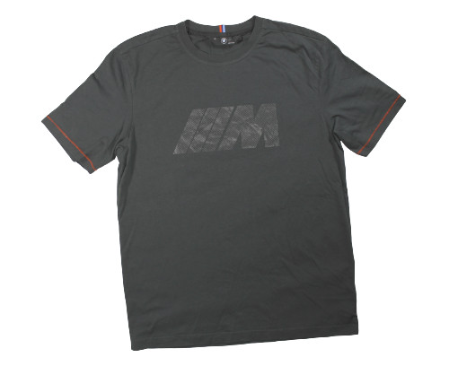 BMW Mens T-Shirt M – US S Black Logo Cotton Made in Portugal M Power