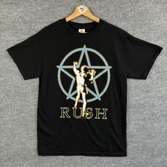 Vintage Rush Starman Band Logo 2005 Graphic T Shirt Size M Concert Y2K Rock