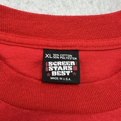Vintage Shirt Mens XL Red White Aurora The Houns Dont Kick Our Dog Single Stitch