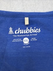 Chubbies Mens Tank Top Size XXL Blue The Weekend Has Arrived Palm Trees