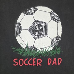 Vintage Soccer Dad Shirt Mens Large Black Football Outdoor Sports Art TSI