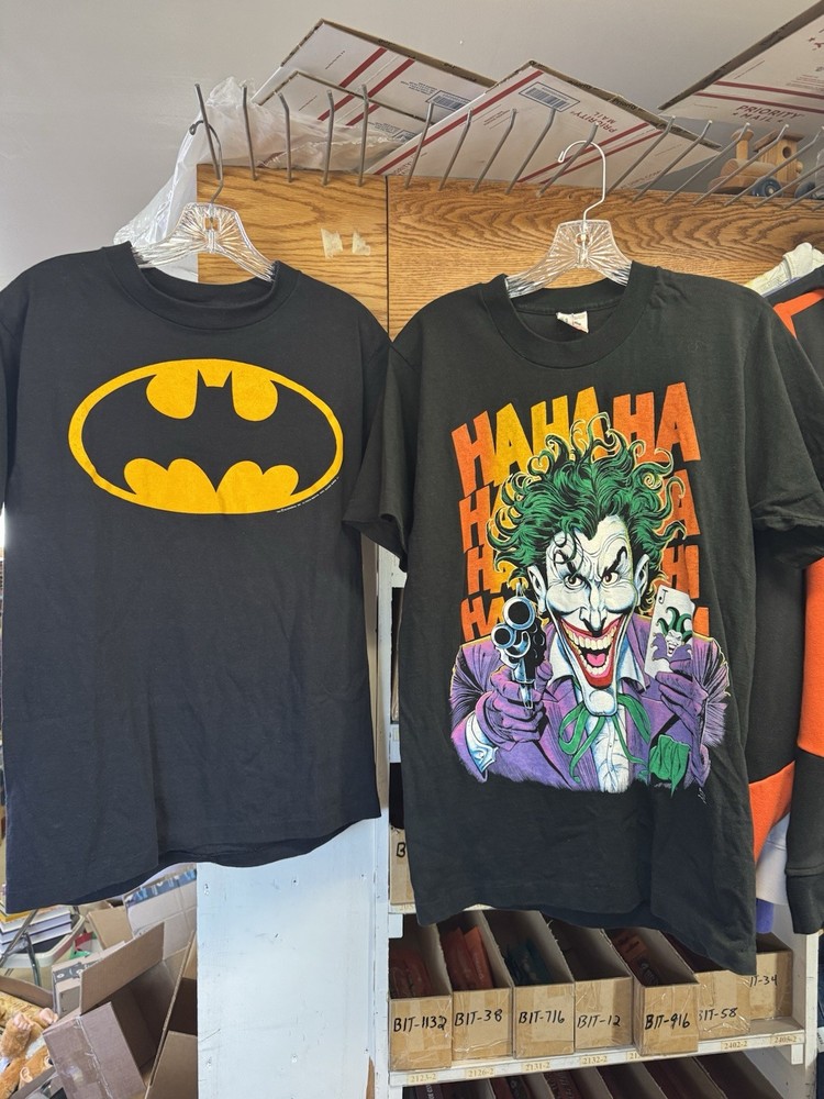 Vintage Single Stitch T Shirt Lot 1989 Joker Haha Batman Size M Nice Condition