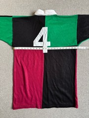 Vintage Heavyweight Rugby Shirt Harlequin Style Stitched Number Size 42” Chest