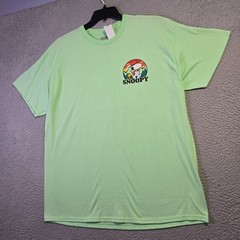 Peanuts® Hiking Snoopy t shirt Men XL Green Charlie Brown Classic Camping NWT